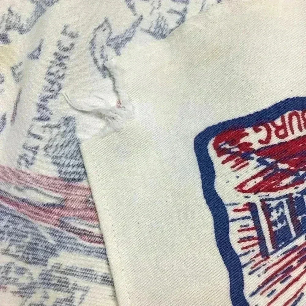 Vintage Alaska card table cloth 30 x 33.